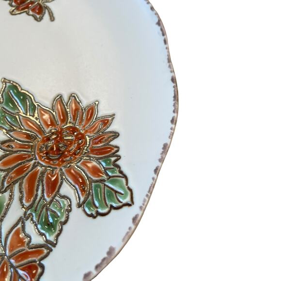 ELI & ANA Thanksgiving Pumpkin Salad Plates 8.25" Ceramic Fall Harvest Set of 4 - Picture 6 of 11